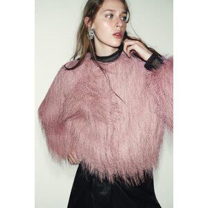 ZARA FRINGED BOMBER JACKET